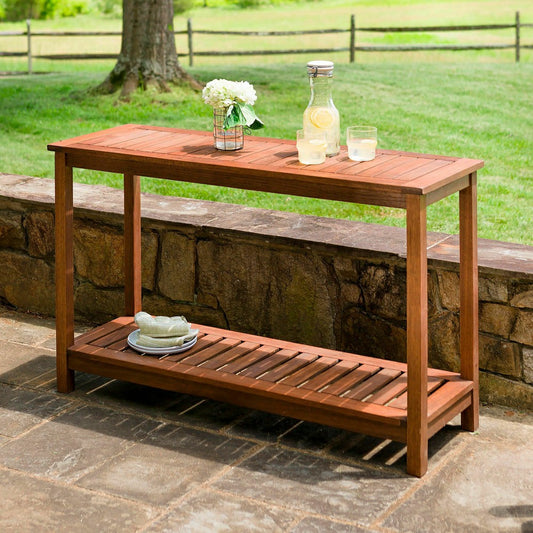 Eucalyptus Wood Console Table