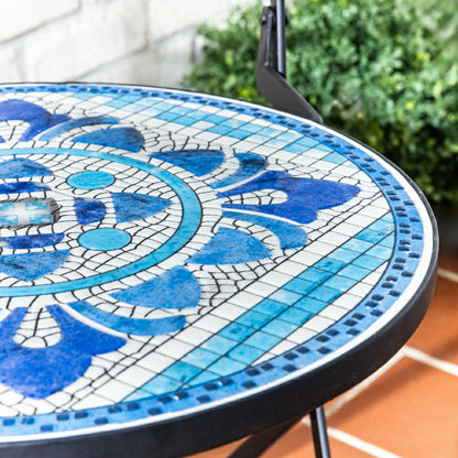 Santorini Breeze Mosaic Bistro Table and Chair Set