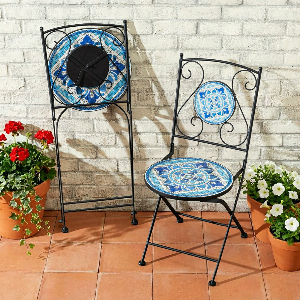 Santorini Breeze Mosaic Bistro Table and Chair Set