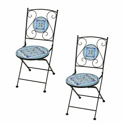 Santorini Breeze Mosaic Bistro Table and Chair Set