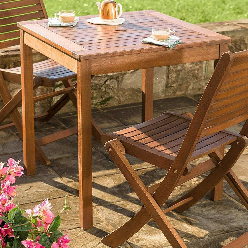 Eucalyptus Wood Outdoor Square Bistro Table