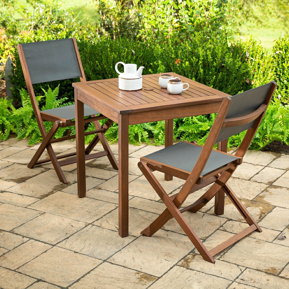 Eucalyptus Wood Outdoor Square Bistro Table