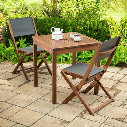 Eucalyptus Wood Outdoor Square Bistro Table