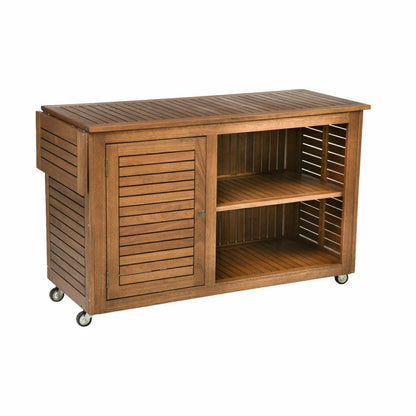 Large Eucalyptus Wood Rolling Cart