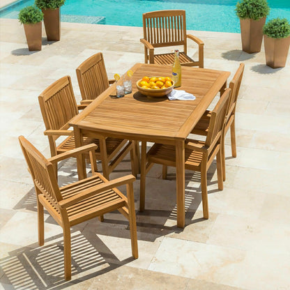 Teak Dining Set, 7-Piece Set