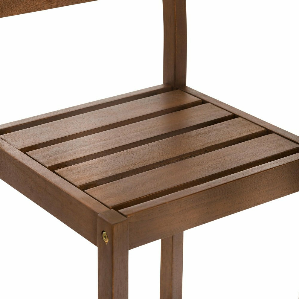 Lancaster Eucalyptus Outdoor Bar Set with Table and 2 Bar Stools, 3-Pi