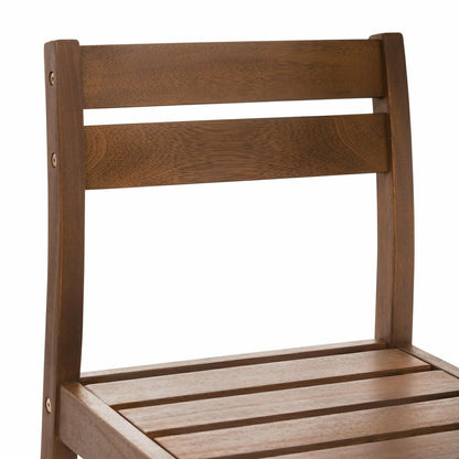 Lancaster Eucalyptus Outdoor Bar Set with Table and 2 Bar Stools, 3-Pi