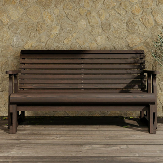 Amish Casual Heavy Duty Roll Back 5 Foot Treated Porch Glider