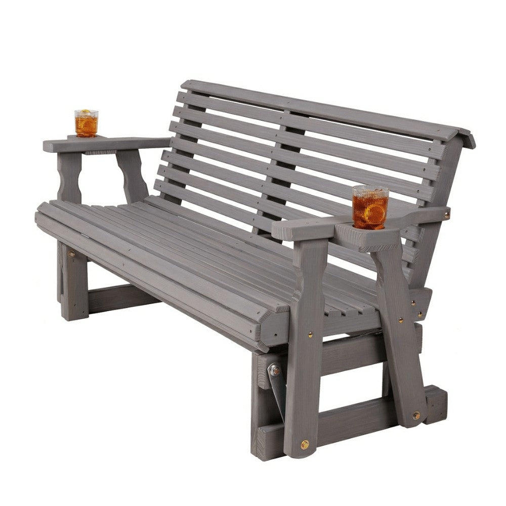 Amish Casual Heavy Duty Roll Back 5 Foot Treated Porch Glider