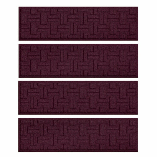 WaterHog® Basket Weave Stair Tread Mats, Set of 4