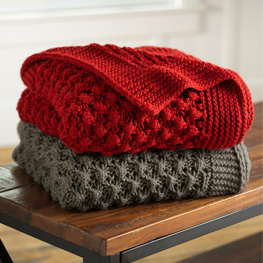 Lightweight Knitted Cozy Acrylic Throw