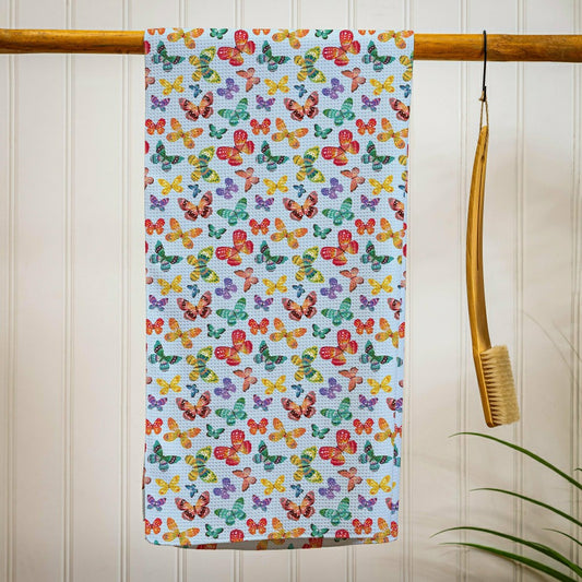 Butterfly Toile Quick Dry Towel and Matching Carrying Case, 60" x 30"