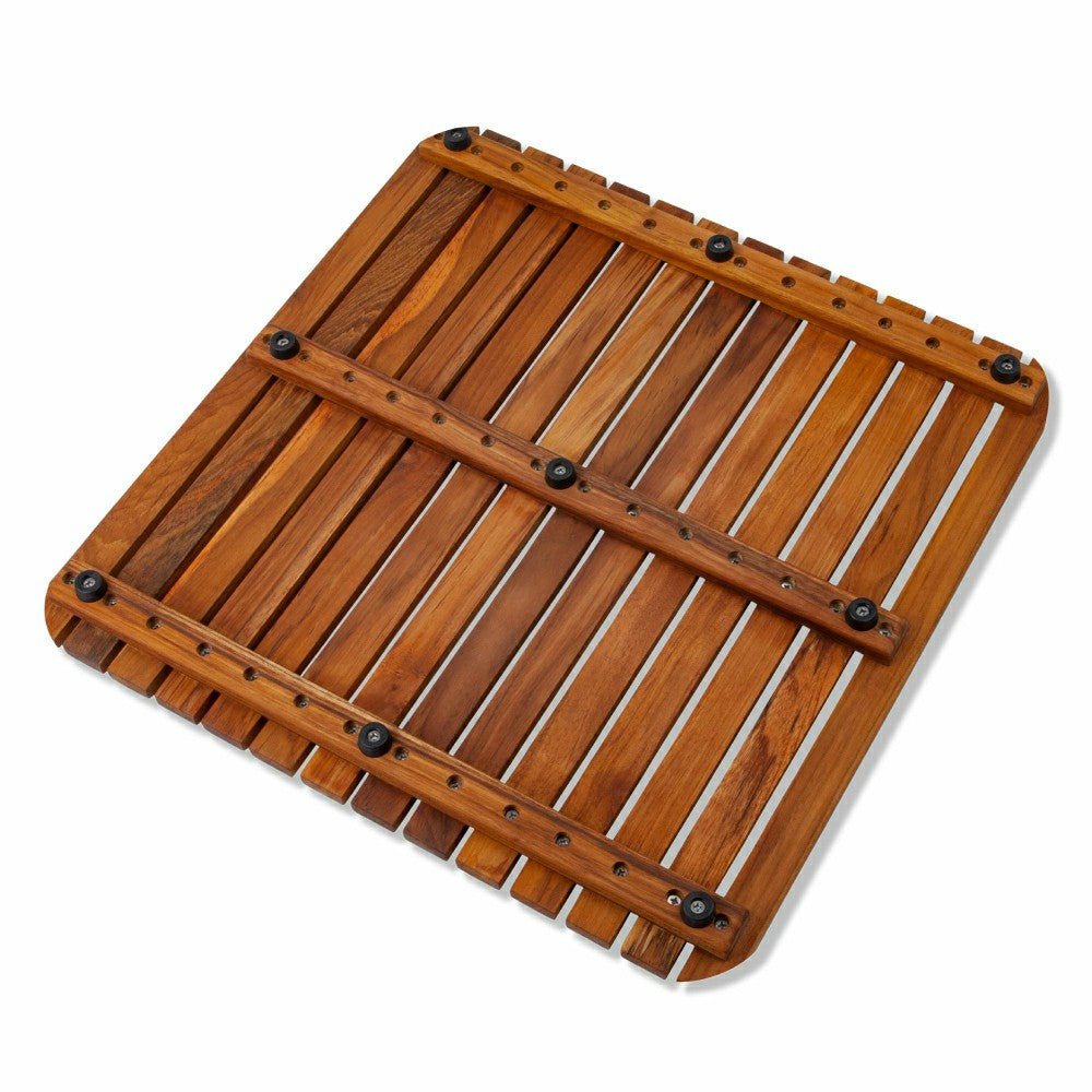 Redfish Oiled Teak Shower and Bath Mat 19.6″ x 19.6″