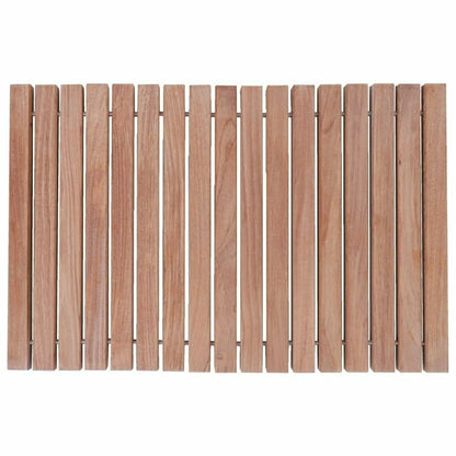 Sunriver Teak Shower and Bath String Mat with Rubber Feet 23.62" x 15.