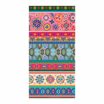Geometric Tapestry Quick Dry Towel and Matching Carrying Case, 60" x 3