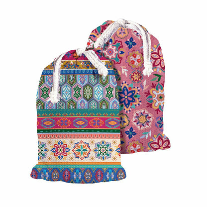 Geometric Tapestry Quick Dry Towel and Matching Carrying Case, 60" x 3