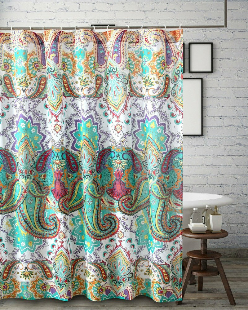 Nirvana Teal Shower Curtain