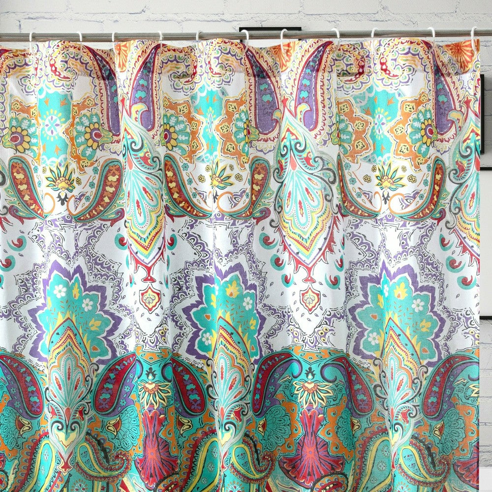 Nirvana Teal Shower Curtain