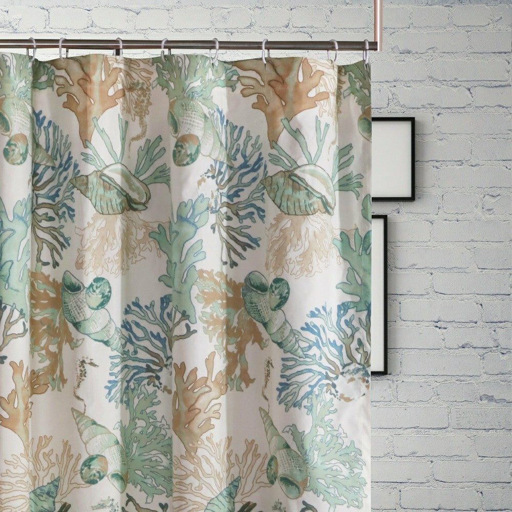 Atlantis Jade Shower Curtain
