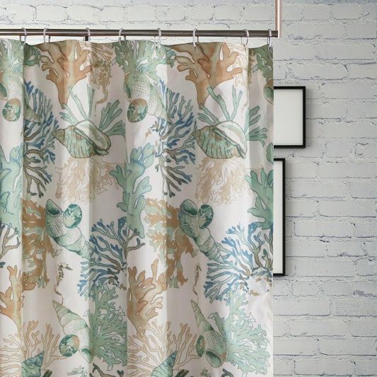 Atlantis Jade Shower Curtain