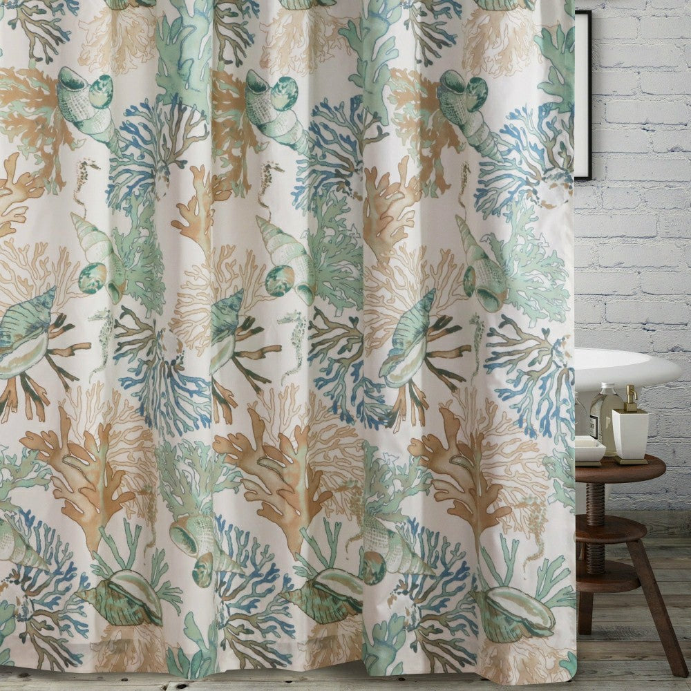 Atlantis Jade Shower Curtain