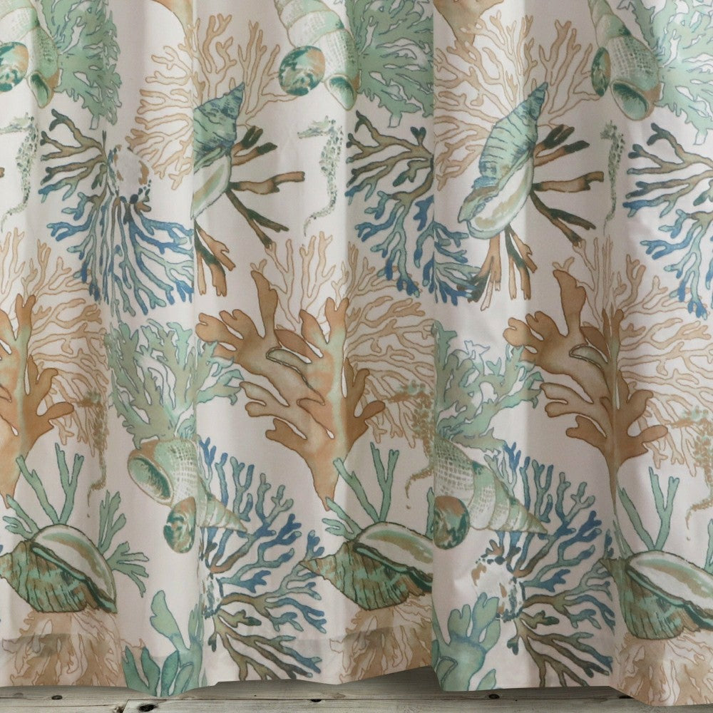 Atlantis Jade Shower Curtain
