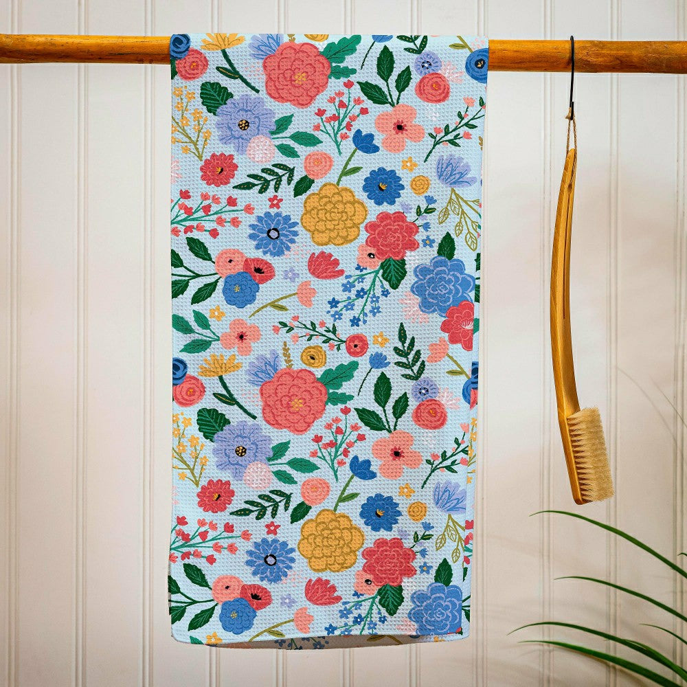 Bursting Blossoms Quick Dry Towel and Matching Carrying Case, 60" x 30
