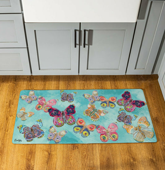 Seaside Retreat Anti-Fatigue Mat, Butterflies, 40"x20"