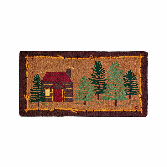 Rustic Cabin Hand-Hooked Wool Rug