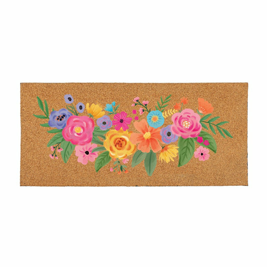 Bunny Blooms Spring Blossom, Flocked Coir Sassafras Switch Mat 22"x10"