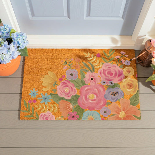 Bunny Blooms Spring Blossom, Coir Mat, 36"x24"