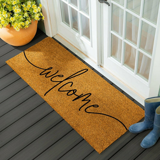 Oversized Welcome Coir Mat, 60"x24"