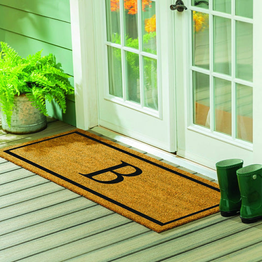 Monogram Coir Mat 60"x24", Letter B