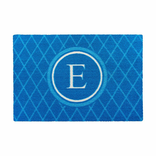 Monogram Argyle Sisal-Look Doormat