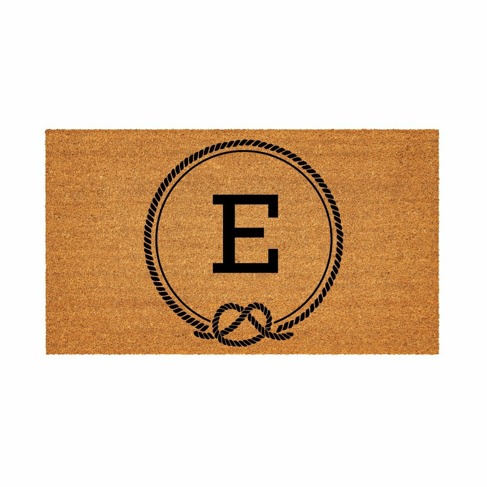 Coastal Coir Mat Nautical Monogram 28x16"