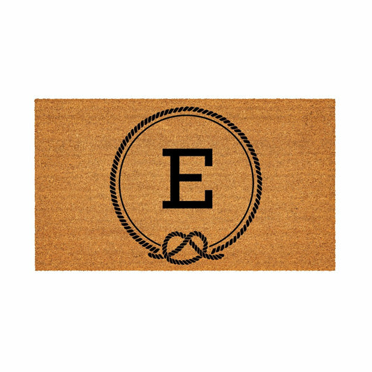 Coastal Coir Mat Nautical Monogram 28x16"