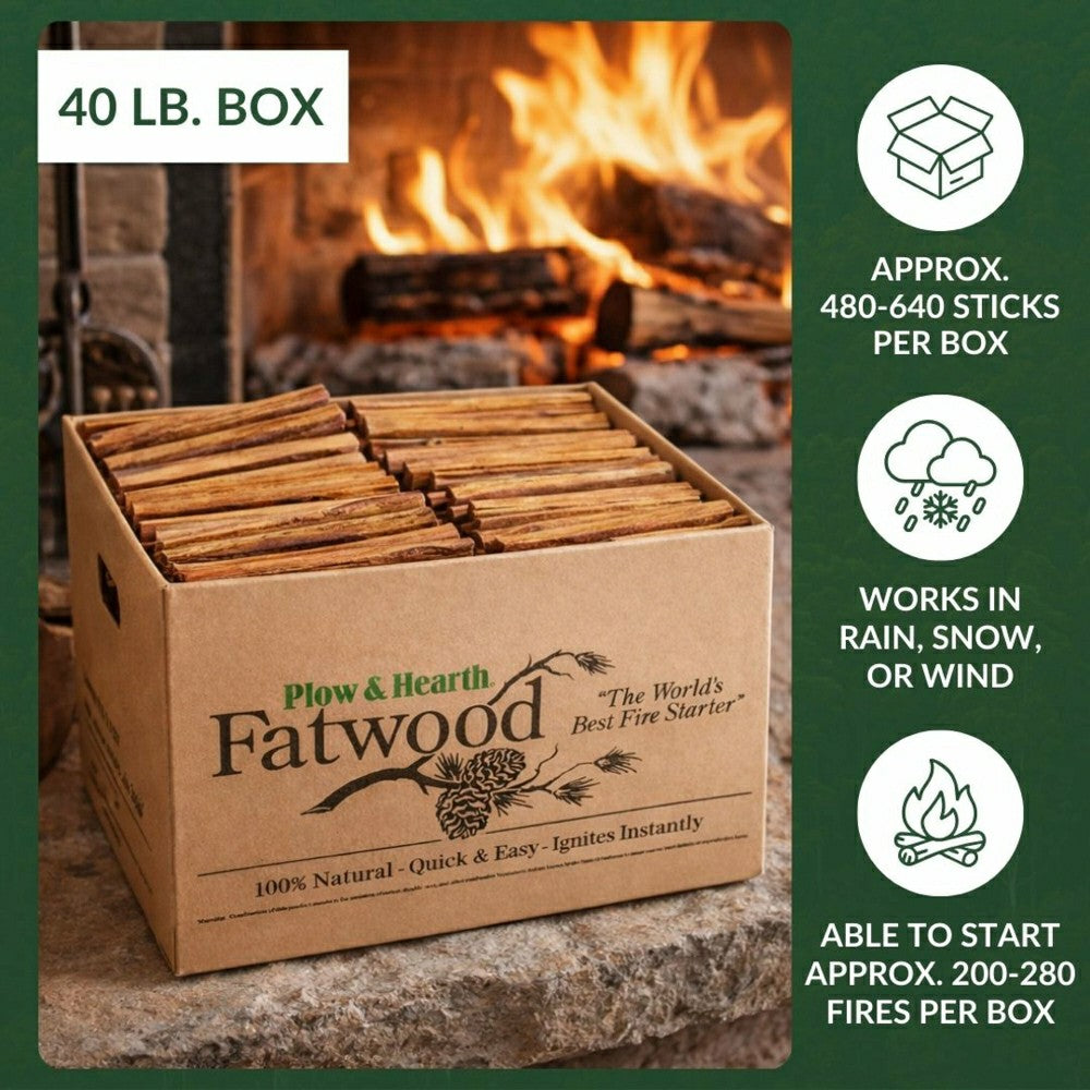 Fatwood Fire-Starter, 40 lb. Box