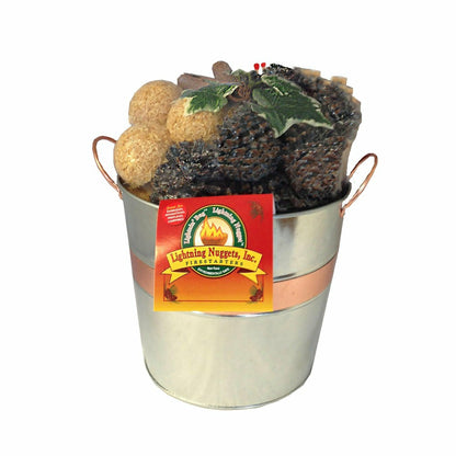Fire Starter Gift Set in Galvanized Bucket