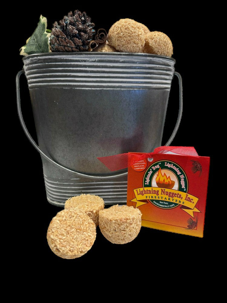 Nugget Fire Start, 50 Count with Pail, Color Cones, and Matchs