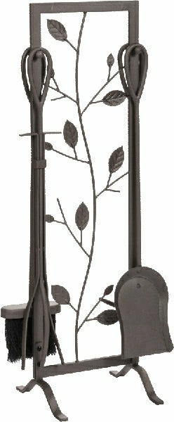5 Piece Fireplace Tool Set, Floral Design