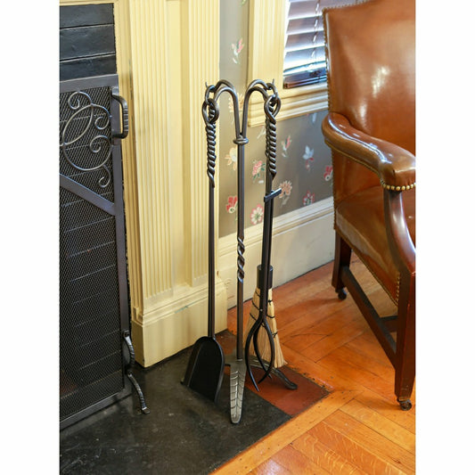 Rope Fireplace Tool Set
