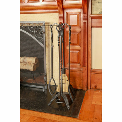 Rope Fireplace Tool Set
