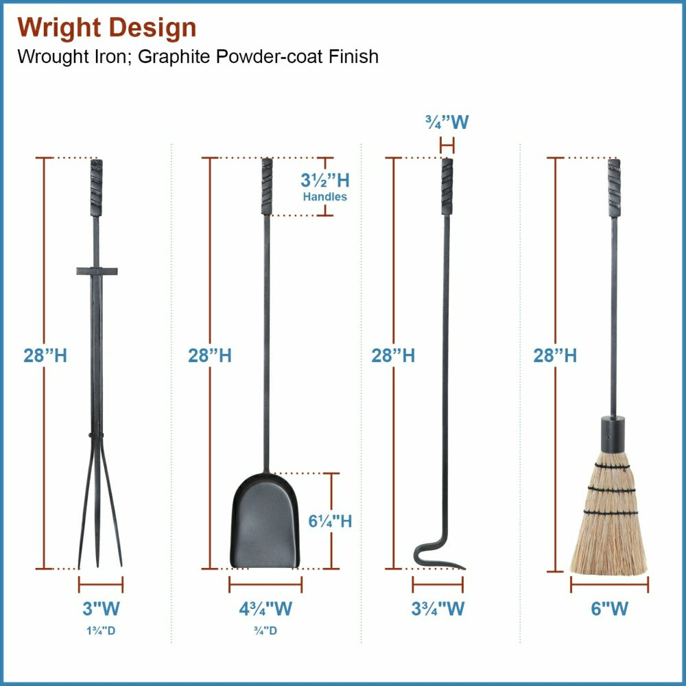 Wright Design Fireplace Tool Set