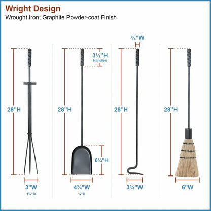 Wright Design Fireplace Tool Set