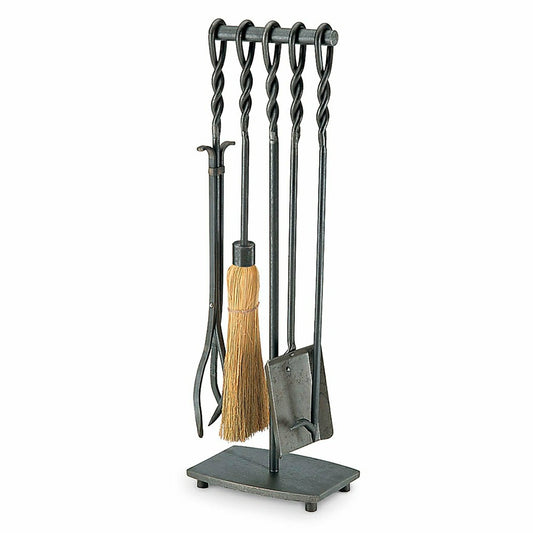 Forged Iron Soldiered Row Fireplace Tool Set