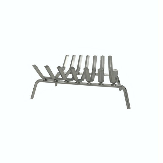 Fireplace Grate 7 Bars, 1 1/8" Diamond Stock, Stainless Steel Finish
