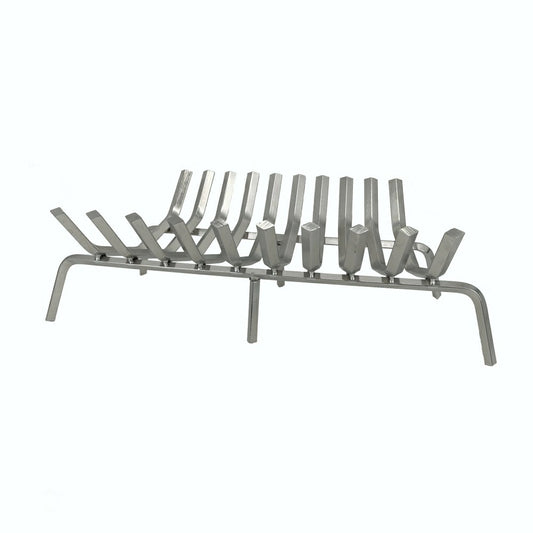 Fireplace Grate 10 Bars, 1 1/8" Thick, Diamond Stock, Stainless Steel