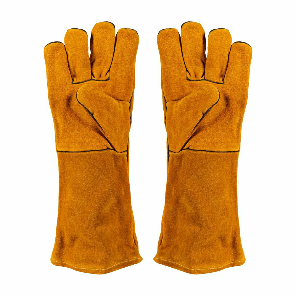 Leather Fireplace Gloves, 16" , Tan