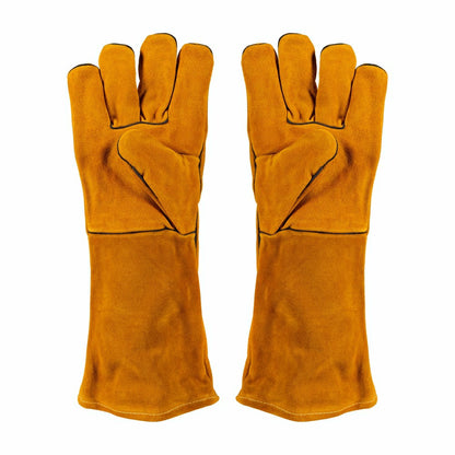 Leather Fireplace Gloves, 16" , Tan