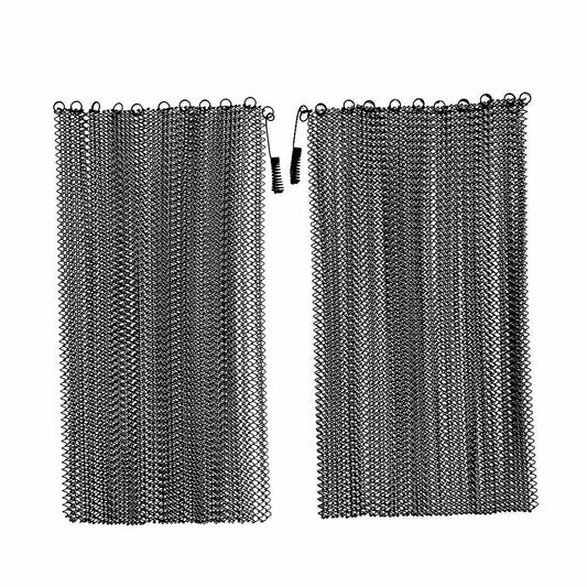 Mesh Curtain Fireplace Screen Curtains, 26"H x 48"W